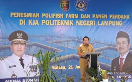 Peresmian Polifish Farm Politeknik Negeri Lampung Oleh Gubernur Lampung H. Ir. Arinal Djunaidi