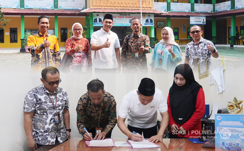 penandatangan perjanjian kerjasama polinela dan manajemen SD global surya dalam rangka pengembangan pembelajaran inovatif dan aplikatif bagi siswa/i sekolah dasar