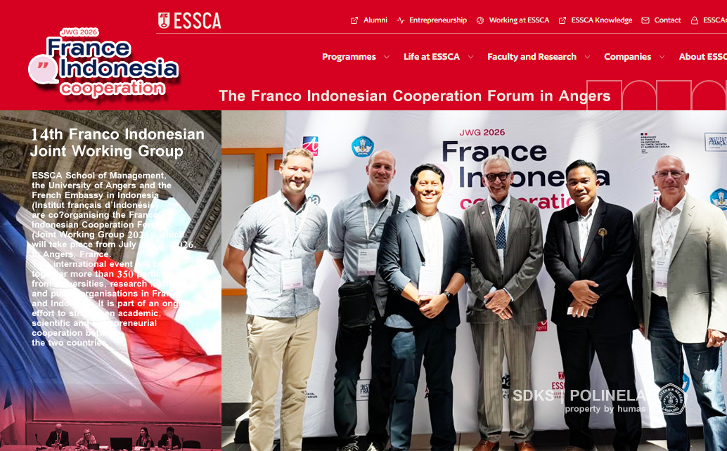 Perkuat Kerjasama Internasional: Polinela Berpartisipasi dalam 14th Franco-Indonesian Joint Working Group 2026 di Angers, Prancis