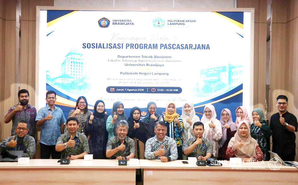Jurusan Teknologi Pertanian Polinela Terima Kunjungan Pascasarjana Teknik Biosistem Universitas Brawijaya